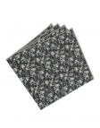 LUCAS - POCHETTE FLEURIE - VERT & BEIGE