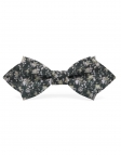 LUCAS - NOEUD PAPILLON FLEURI - DIAMOND - VERT & BEIGE