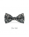 LUCAS - KID or TEEN BOW TIE - GREEN & BEIGE