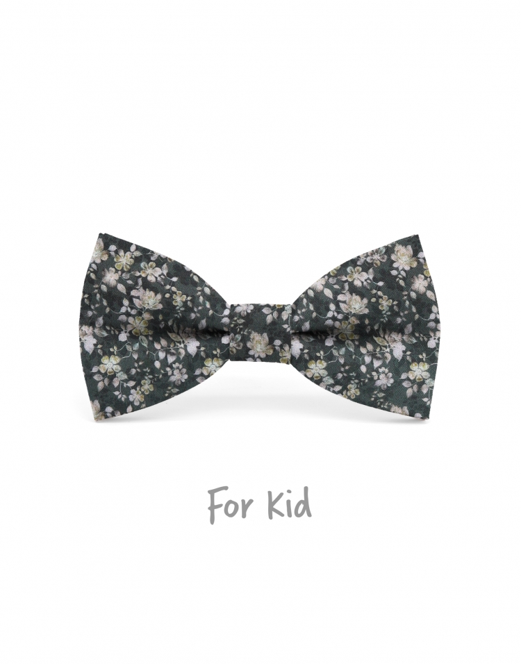 LUCAS - NOEUD PAPILLON ENFANT ou ADO - VERT & BEIGE