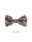 KANY - KID or TEEN BOW TIE - BEIGE, BROWN, RUST & GREEN