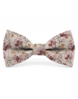 YOON - NOEUD PAPILLON FLEURI - CLASSIC - BEIGE, BRUN & TERRACOTTA