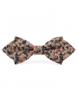 HAKATA - NOEUD PAPILLON FLEURI - DIAMOND - BEIGE, ROUILLE, BRUN & BLEU MARINE