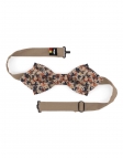 HAKATA - NOEUD PAPILLON FLEURI - DIAMOND - BEIGE, ROUILLE, BRUN & BLEU MARINE