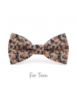 HAKATA - NOEUD PAPILLON ENFANT ou ADO - BEIGE, ROUILLE, BRUN & BLEU MARINE