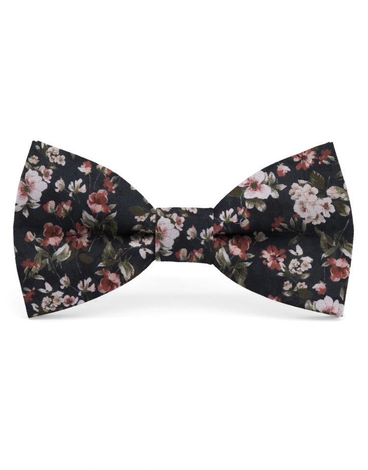 SUMIDA - NOEUD PAPILLON FLEURI - CLASSIC - BLEU MARINE, KAKI, ROUGE & BLANC