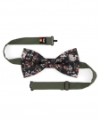 SUMIDA - NOEUD PAPILLON FLEURI - CLASSIC - BLEU MARINE, KAKI, ROUGE & BLANC