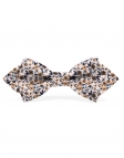 TERRY - NOEUD PAPILLON FLEURI - DIAMOND - BRUN, BEIGE & BLEU MARINE