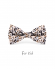 TERRY - NOEUD PAPILLON ENFANT ou ADO - BRUN, BEIGE & BLEU MARINE