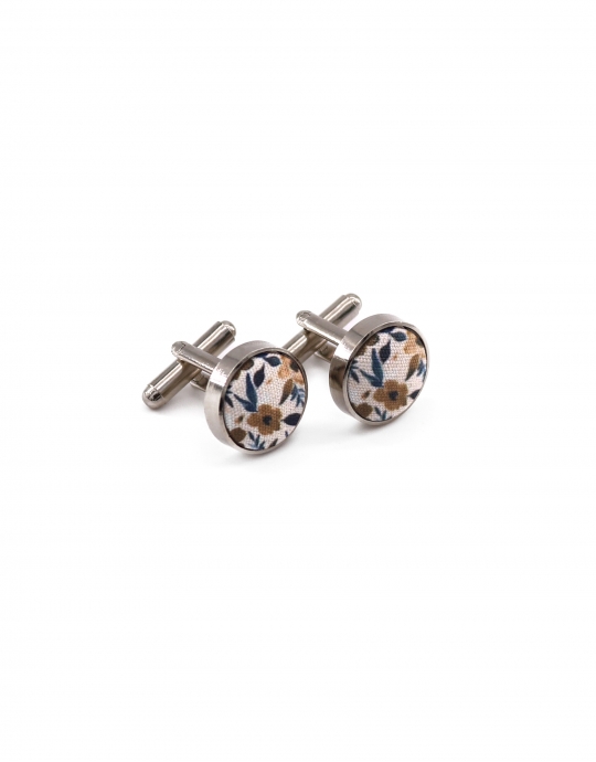 TERRY - BOUTONS DE MANCHETTE FLEURIS