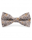 MOON - NOEUD PAPILLON FLEURI - CLASSIC - BEIGE & BRUN