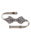 MARK - NOEUD PAPILLON FLEURI - DIAMOND - BEIGE & BLEU