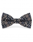 COMMA - NOEUD PAPILLON FLEURI - CLASSIC - BLEU, BEIGE & BRUN
