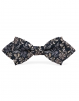 COMMA - NOEUD PAPILLON FLEURI - DIAMOND - BLEU, BEIGE & BRUN