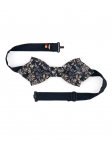 COMMA - NOEUD PAPILLON FLEURI - DIAMOND - BLEU, BEIGE & BRUN