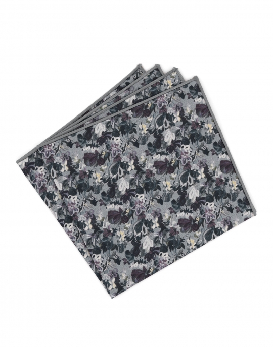 MYLES - POCHETTE FLEURIE - BLEU & VIOLET