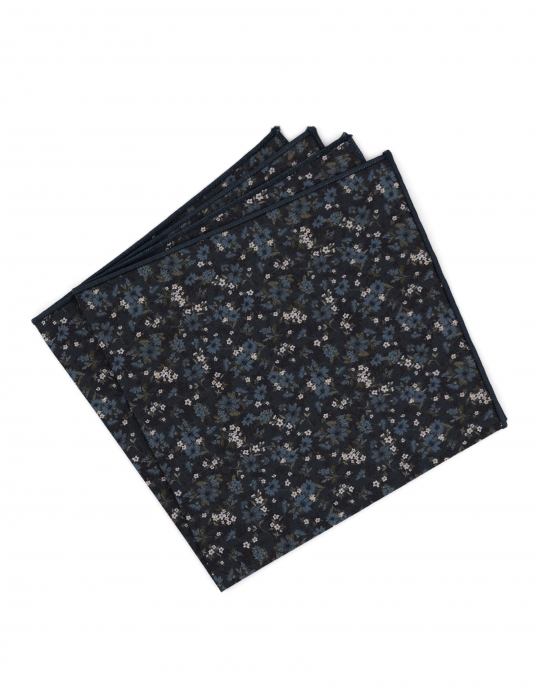 FINN - POCHETTE FLEURIE - BLEU MARINE