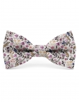 TOUAN - NOEUD PAPILLON FLEURI - CLASSIC - VIEUX ROSE, MAUVE & KAKI