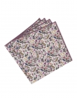 TOUAN - POCHETTE FLEURIE - VIEUX ROSE, MAUVE & KAKI