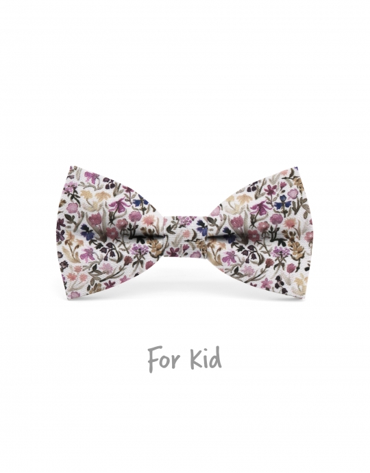 TOUAN - NOEUD PAPILLON ENFANT ou ADO - VIEUX ROSE, MAUVE & KAKI