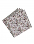 JOSHUA - POCHETTE FLEURIE - VIEUX ROSE, MAUVE & VERT