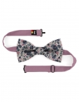 KANG - NOEUD PAPILLON FLEURI - CLASSIC - BLEU, ROSE & KAKI