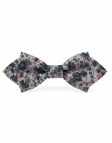 KANG - NOEUD PAPILLON FLEURI - DIAMOND - BLEU, ROSE & KAKI