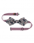 KANG - NOEUD PAPILLON FLEURI - DIAMOND - BLEU, ROSE & KAKI