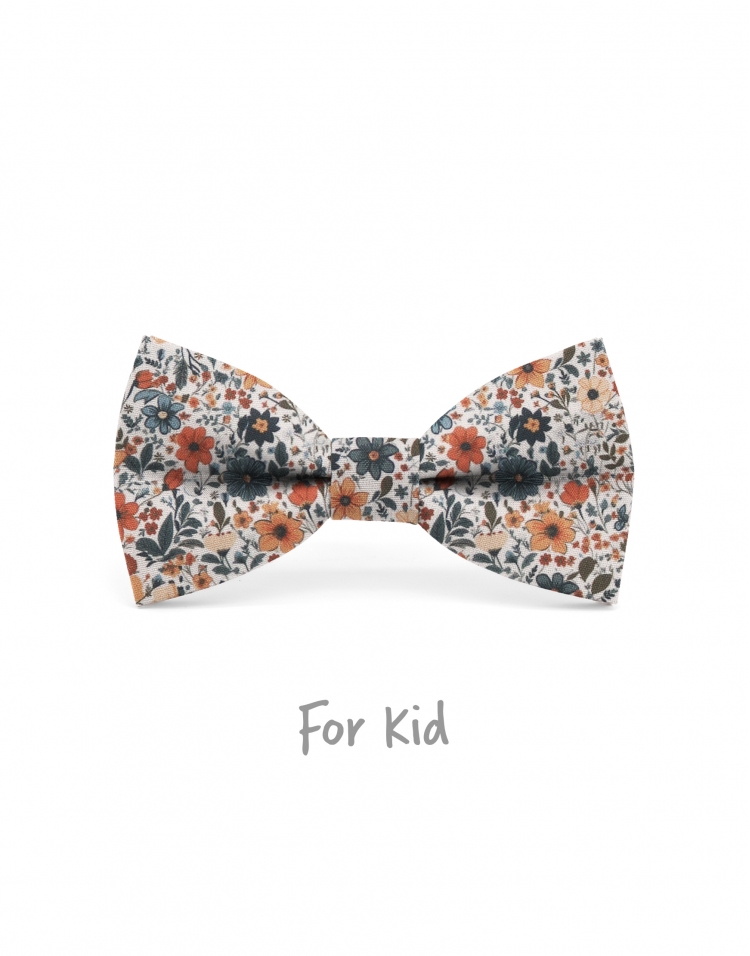 JUN - NOEUD PAPILLON ENFANT ou ADO - ORANGE & BLEU