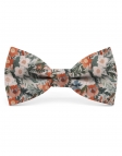 PARK - NOEUD PAPILLON FLEURI - CLASSIC - ORANGE, VERT, TURQUOISE & BEIGE