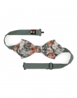 PARK - FLORAL BOW TIE - DIAMOND - ORANGE, GREEN, TURQUOISE & BEIGE