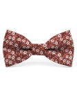 LEE - NOEUD PAPILLON FLEURI - CLASSIC - TERRACOTTA, BEIGE & BLANC