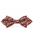 LEE - NOEUD PAPILLON FLEURI - DIAMOND - TERRACOTTA, BEIGE & BLANC
