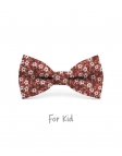 LEE - KID or TEEN BOW TIE - TERRACOTTA, BEIGE & WHITE