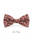 LEE - NOEUD PAPILLON ENFANT ou ADO - TERRACOTTA, BEIGE & BLANC