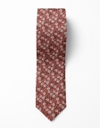 LEE - FLORAL TIE - TERRACOTTA, BEIGE & WHITE