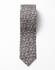 MARK - FLORAL TIE - BEIGE & BLUE