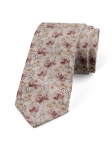 YOON - FLORAL TIE - BEIGE, BROWN and TERRACOTTA