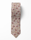 YOON - FLORAL TIE - BEIGE, BROWN and TERRACOTTA