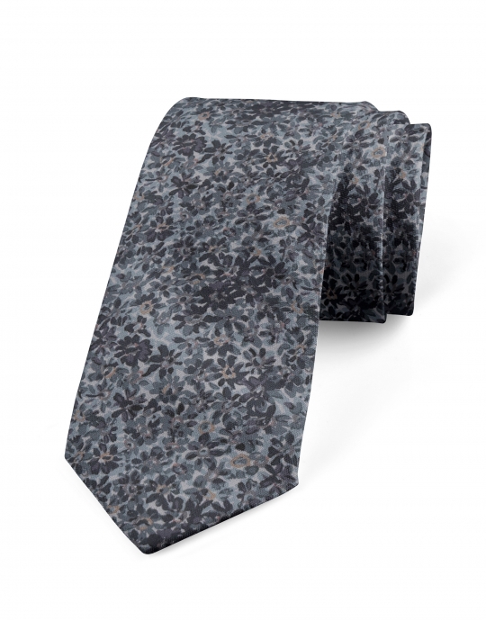 ANDREW - FLORAL TIE - BLUE
