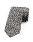 LEO - FLORAL TIE - BEIGE & TEAL