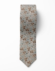 IMADO - FLORAL TIE - BEIGE, BROWN & WATER GREEN