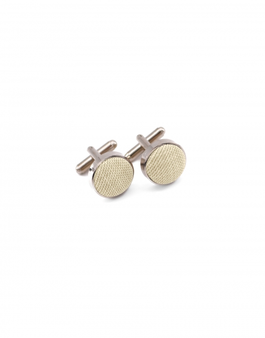CREMA - BOUTONS DE MANCHETTE EN TISSU - BEIGE CLAIR