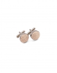 NUDO - FABRIC CUFFLINKS - NUDE BEIGE