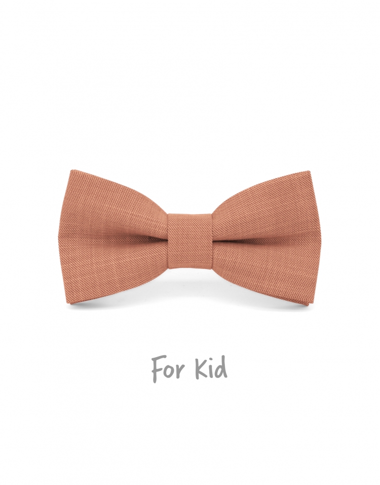 PESCA - KID or TEEN BOW TIE - PEACH ORANGE