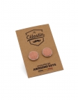 PESCA - FABRIC CUFFLINKS - PEACH ORANGE