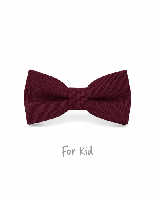 VINO - KID or TEEN BOW TIE - WINE RED