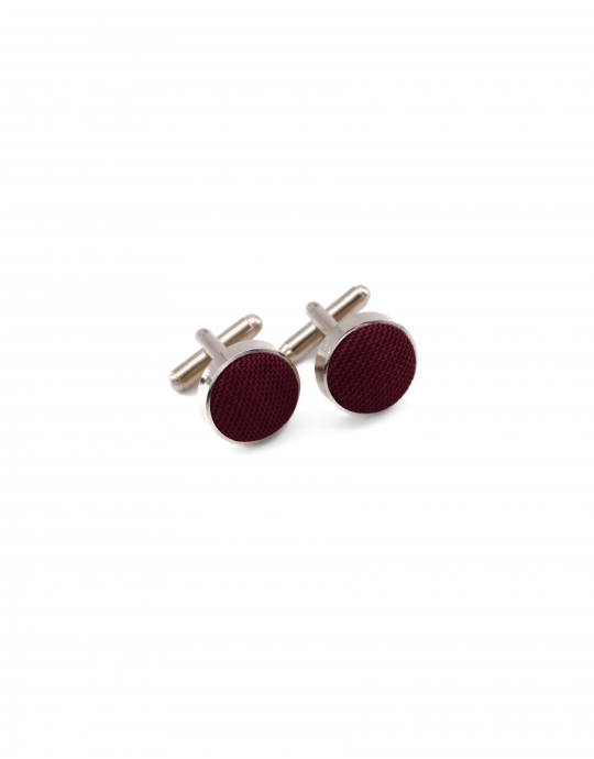 VINO - FABRIC CUFFLINKS - WINE RED