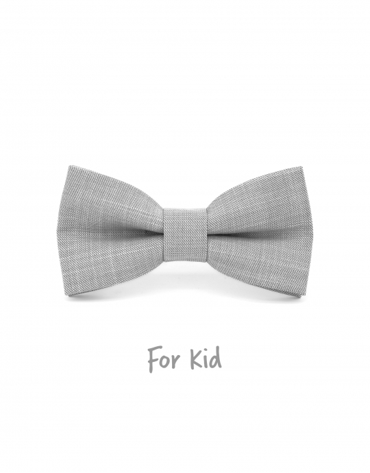 GOLFO - KID or TEEN BOW TIE - LIGHT GREY