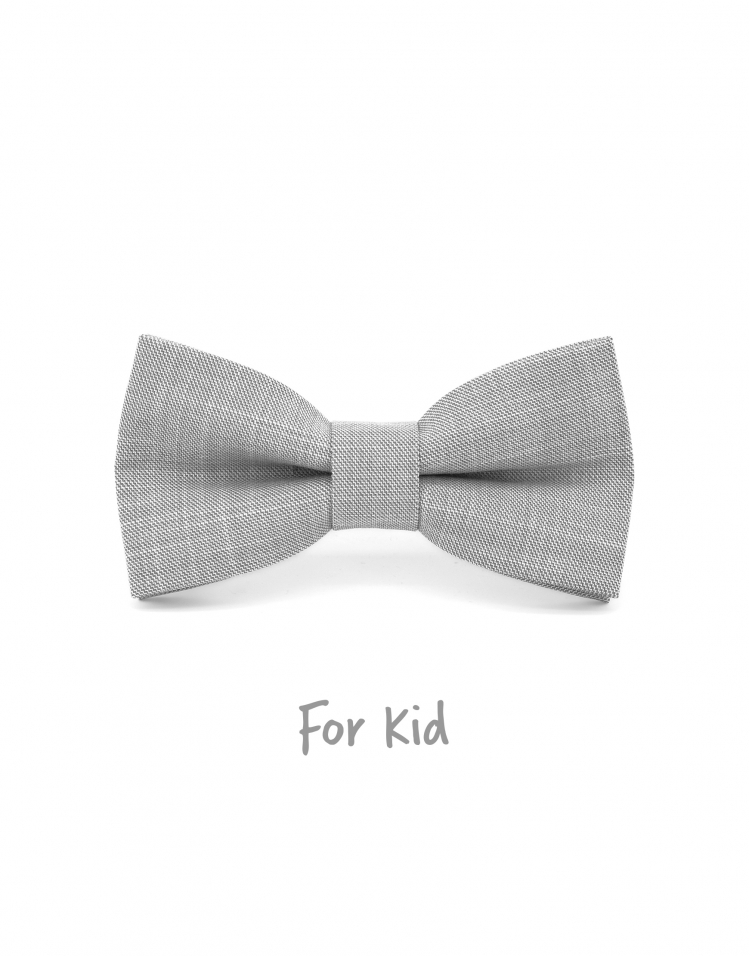 GOLFO - KID or TEEN BOW TIE - LIGHT GREY